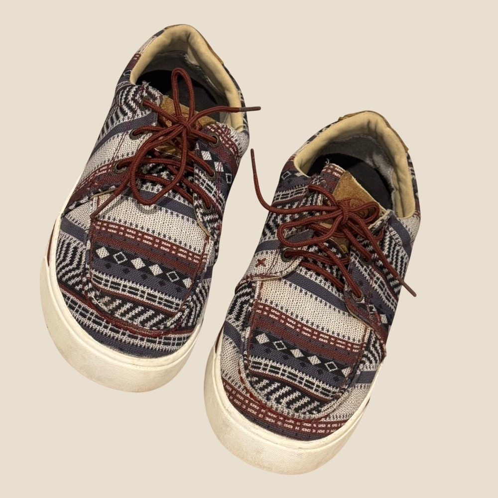 Hooey Twisted X Moccasins Mens 8.5 Multi Serape Geometric MHYC025 Excellent